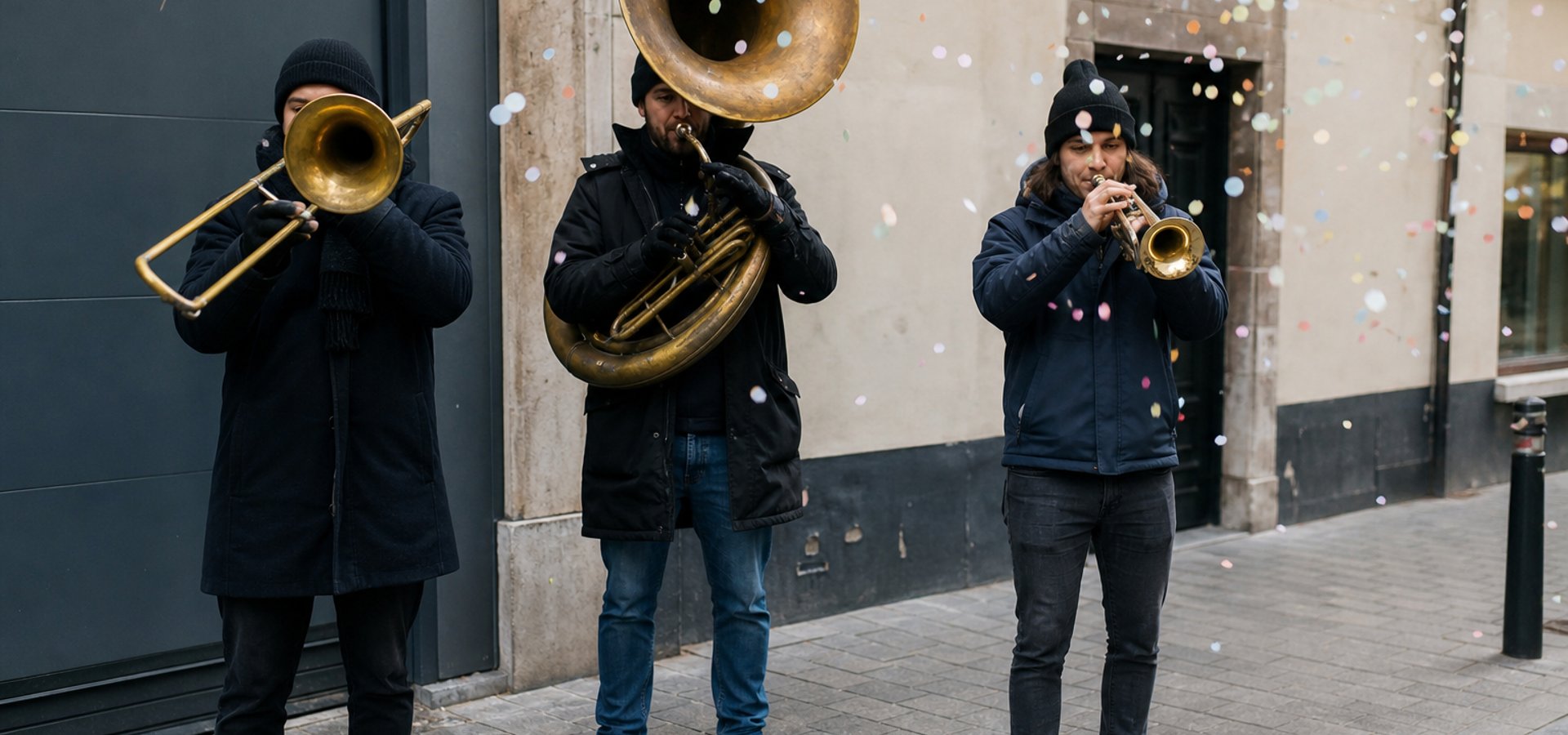 Celebrate the win with a tiny brass-band parade